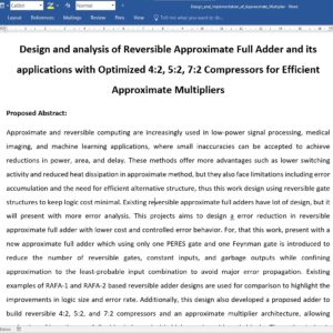 Reversible Approximate Full Adder